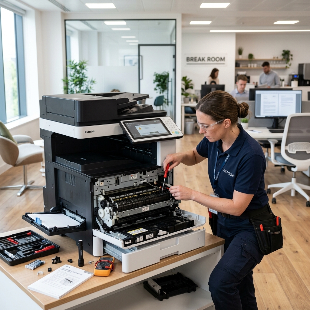 Printer connection troubleshooting and setup notes prepared for a Carlsbad home-office support case.