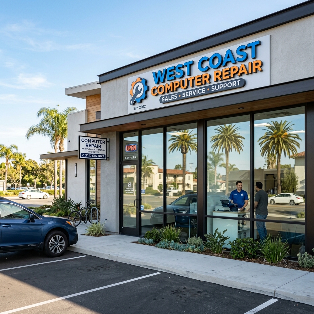 PC Repair Center storefront on Marron Rd in Carlsbad.